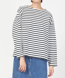 WIDE BOAT NECK L/S P.O. ワイドシルエット コットンロード ボートネック ロングスリーブバスクシャツ