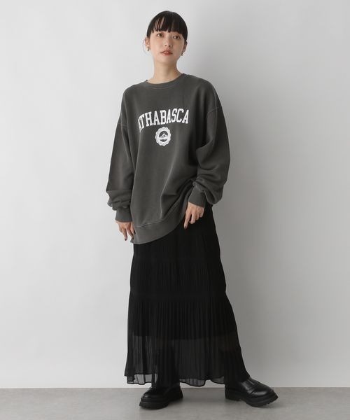 LOWRYS FARM（ローリーズファーム）の「シャーリングＩラインスカート　169157（スカート・レディース・アイボリー/ブラック/ブルー・FREE）」の7枚目の写真