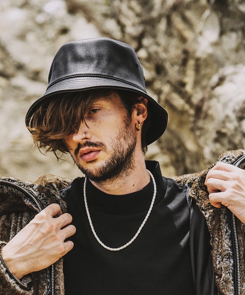 NO ID.（ノーアイディ）の「【NO ID.】Synthetic Leather Bucket Hat