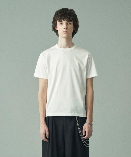 Juha(ユハ)の「SUPERIOR PIMA COTTON TEE(Tシャツ/カットソー・メンズ・グレー/ブラック/ホワイト・3/4)」の1枚目の写真