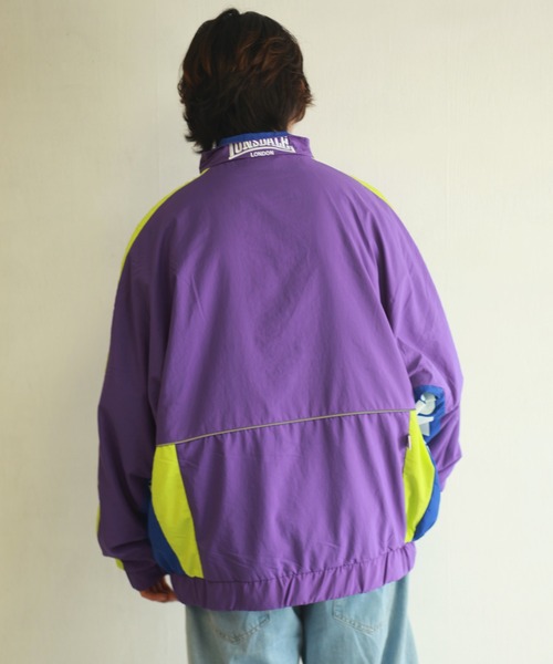 LONSDALE（ロンズデール）の「LONSDALE ライン切替ナイロンジャケット（ナイロンジャケット・メンズ・パープル/ブラック/グリーン・M/L/LL）」の9枚目の写真