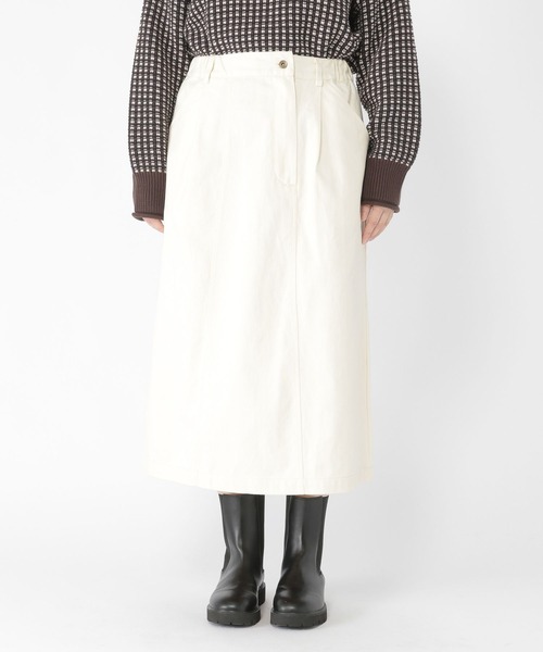 studio CLIP（スタディオクリップ）の「【低身長向けアイテム/WEB限定】アシメツイルスカート（スカート・レディース・アイボリー/ネイビー・FREE）」の3枚目の写真