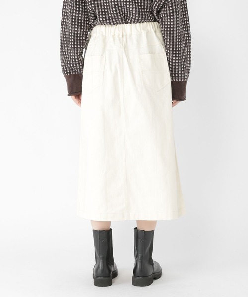 studio CLIP（スタディオクリップ）の「【低身長向けアイテム/WEB限定】アシメツイルスカート（スカート・レディース・アイボリー/ネイビー・FREE）」の5枚目の写真