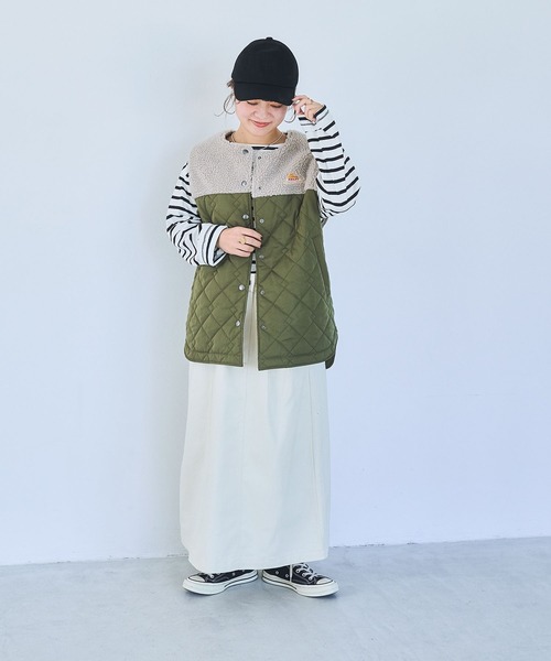 studio CLIP（スタディオクリップ）の「【低身長向けアイテム/WEB限定】アシメツイルスカート（スカート・レディース・アイボリー/ネイビー・FREE）」の14枚目の写真