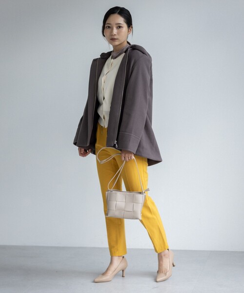 THE SHOP TK (ザ ショップ ティーケー )の「◆【選べるXs~XLサイズ展開】美脚ジョグテーパードパンツ(その他パンツ・レディース・ダークオリーブ/ライトベージュ/オフホワイト/イエロー/ブラック/ピンク系・14/12/10/11/13)」の20枚目の写真