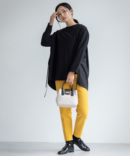 THE SHOP TK (ザ ショップ ティーケー )の「◆【選べるXs~XLサイズ展開】美脚ジョグテーパードパンツ(その他パンツ・レディース・ダークオリーブ/ライトベージュ/オフホワイト/イエロー/ブラック/ピンク系・14/12/10/11/13)」の22枚目の写真