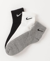 NIKE | 【NIKE/ナイキ】ワンポイントブランドロゴ　クォーター丈ソックス　靴下　アソートカラー　3足組(ソックス/靴下)