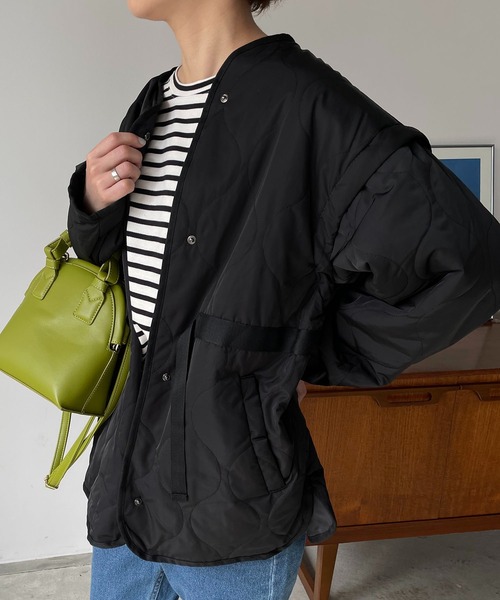 210nouve（トゥージュヌーブ）の「2WAYキルティングノーカラー