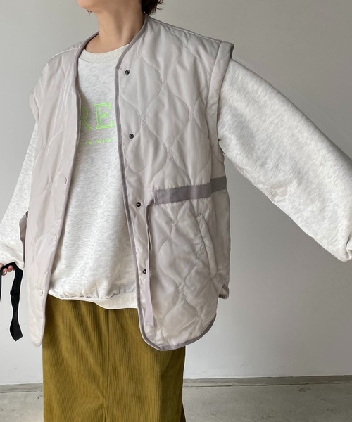 210nouve（トゥージュヌーブ）の「2WAYキルティングノーカラー