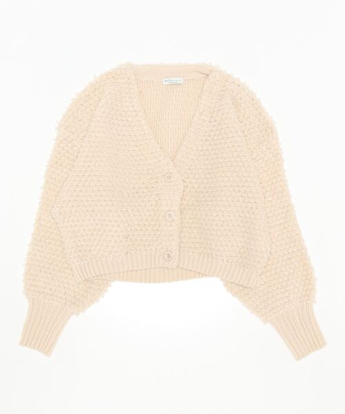 earth music&ecology（アースミュージックアンドエコロジー）の「ループ編みショートニットカーディガン knit cardigan（カーディガン/ボレロ・レディース・モカ/サックスブルー/ホワイト系その他2/ラベンダー・FREE）」の5枚目の写真
