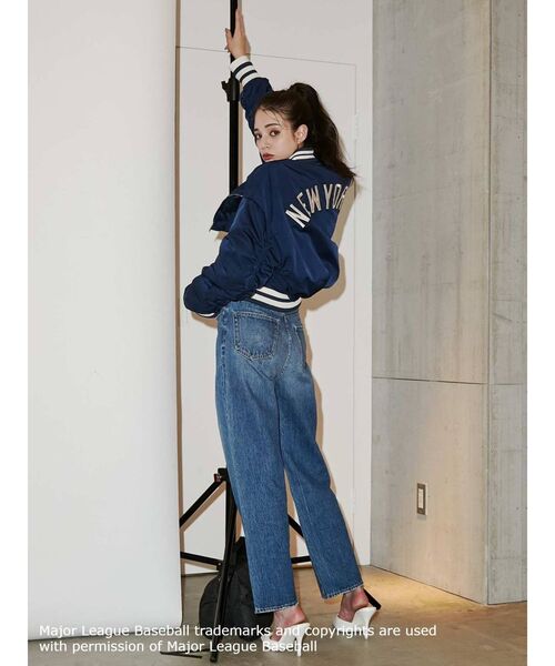 GYDA（ジェイダ）の「【MLB】GYDA リブラインショートMA-1（ブルゾン・レディース・オリーブ/ブラック/ネイビー・FREE）」の8枚目の写真