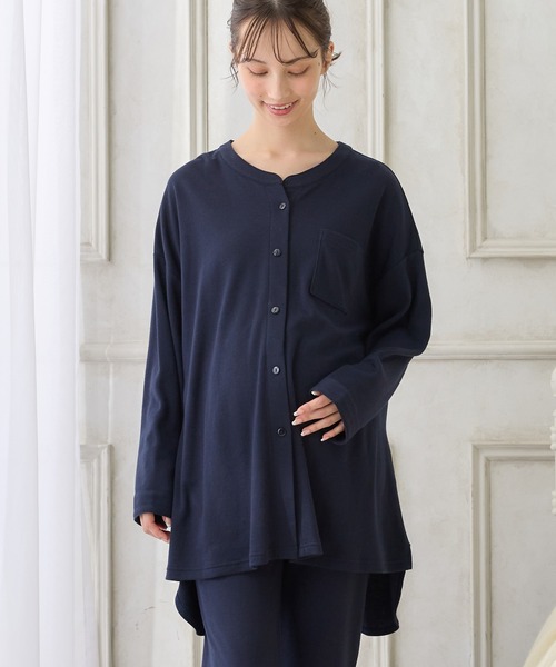 セール】ふわふわスムース無地パジャマ（マタニティ/授乳服）授乳楽々