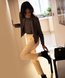 【洗える】2WAYウォームストレッチテーパード パンツ