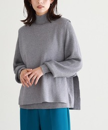 ハイネックベスト×パフスリーブニットセット