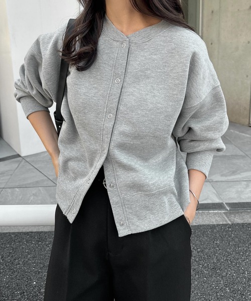 セール】【新色追加】裏起毛2wayスウェットカーディガン