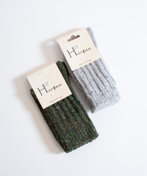 ALL ORDINARIES(オールオーディナリーズ)の「【H FOOTWEAR(エイチ フットウェア)】ウールソックス CHAUVECHAUVE(ソックス/靴下・レディース・ライトグレー/ブラウン/オレンジ/グリーン/オートミール・FREE)」の16枚目の写真