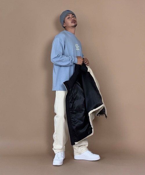 グラフィックプリント ロングスリーブシャツ L リルームグラフィックプリントビッグロングスリーブ（Tシャツ