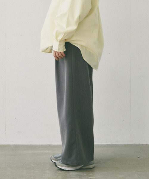 flaner（フラネ）の「Loose tuck straight slacks/ルーズタックストレートスラックス（スラックス・レディース・グレー/ブラック・SMALL/MEDIUM/LARGE）」の8枚目の写真