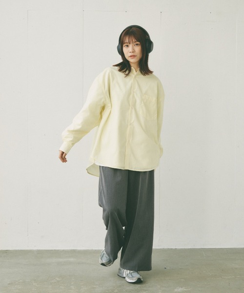 flaner（フラネ）の「Loose tuck straight slacks/ルーズタックストレートスラックス（スラックス・レディース・グレー/ブラック・SMALL/MEDIUM/LARGE）」の11枚目の写真