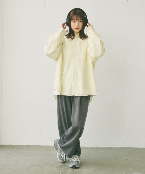 flaner（フラネ）の「Loose tuck straight slacks/ルーズタックストレートスラックス（スラックス・レディース・グレー/ブラック・SMALL/MEDIUM/LARGE）」の12枚目の写真