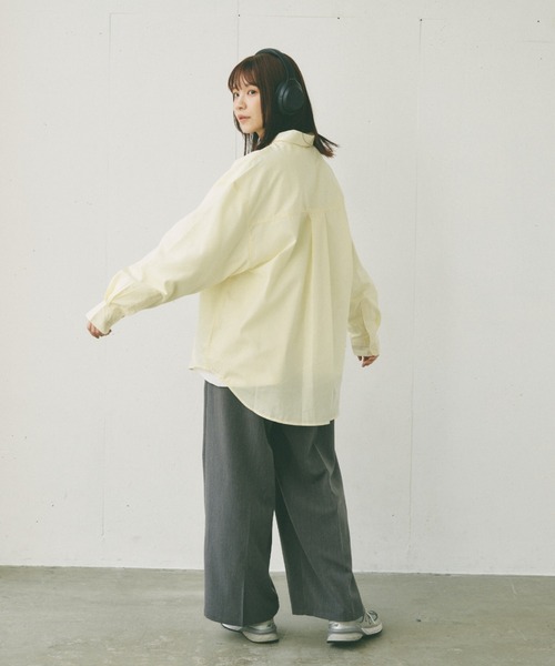 flaner（フラネ）の「Loose tuck straight slacks/ルーズタックストレートスラックス（スラックス・レディース・グレー/ブラック・SMALL/MEDIUM/LARGE）」の13枚目の写真