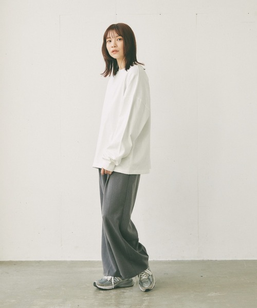 flaner（フラネ）の「Loose tuck straight slacks/ルーズタックストレートスラックス（スラックス・レディース・グレー/ブラック・SMALL/MEDIUM/LARGE）」の17枚目の写真