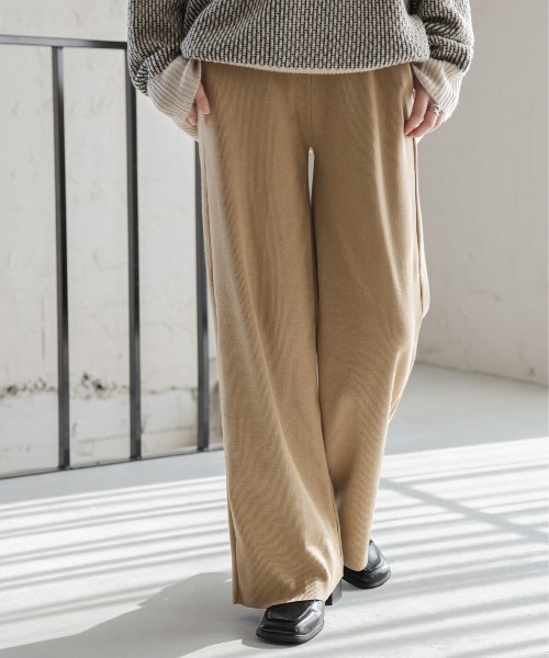 SUGAR BISKET（シュガービスケット）の「裏微起毛カットオフリブゆったりパンツ（その他パンツ・レディース・キャメル/ダークグレー/ブラック/ライトブラウン・M/L）」の22枚目の写真
