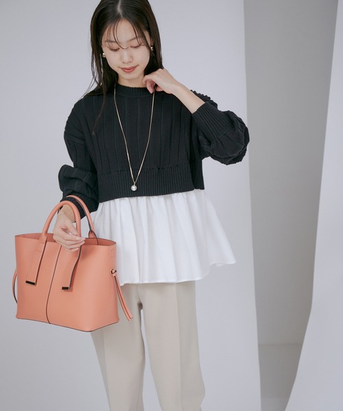 VIS（ビス）の「【A4対応】【3WAY】ゴールド金具付きノットトート