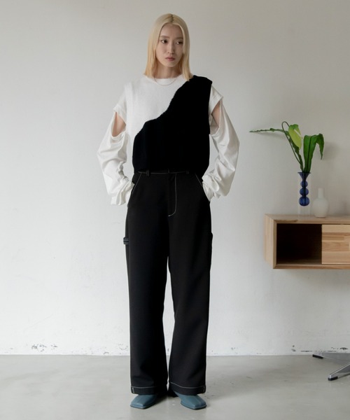 VACANCY（ヴァカンシー）の「配色ウェーブニットベスト（ベスト・レディース・ブラック/グレー・FREE）」の21枚目の写真