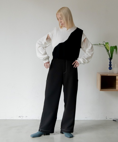 VACANCY（ヴァカンシー）の「配色ウェーブニットベスト（ベスト・レディース・ブラック/グレー・FREE）」の22枚目の写真