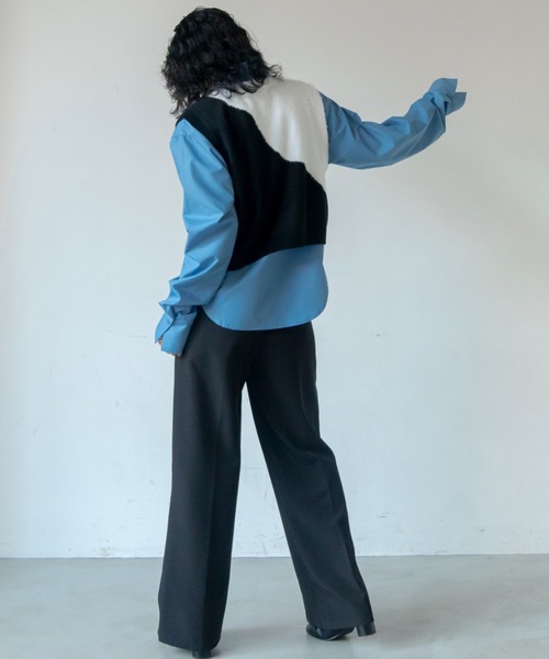 VACANCY（ヴァカンシー）の「配色ウェーブニットベスト（ベスト・レディース・ブラック/グレー・FREE）」の17枚目の写真