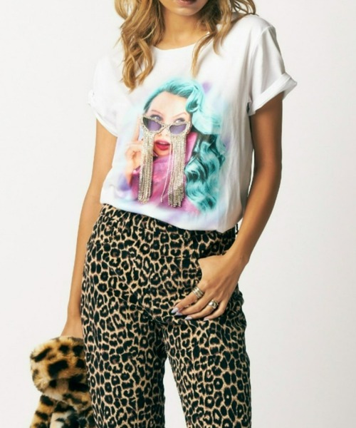 Guess（ゲス）の「Fringe Glasses Easy Tee（Tシャツ/カットソー・レディース・ホワイト・SMALL/X-SMALL/MEDIUM）」の10枚目の写真