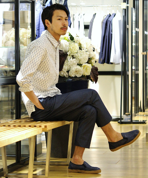 EDIFICE（エディフィス）の「◇MISTRAミストラル EX CHIMISEシャツ（シャツ/ブラウス・メンズ・ブルー/ホワイト/ネイビー・SMALL/LARGE/MEDIUM）」の5枚目の写真