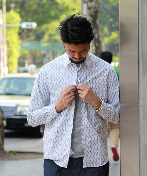 EDIFICE（エディフィス）の「◇MISTRAミストラル EX CHIMISEシャツ（シャツ/ブラウス・メンズ・ブルー/ホワイト/ネイビー・SMALL/LARGE/MEDIUM）」の4枚目の写真