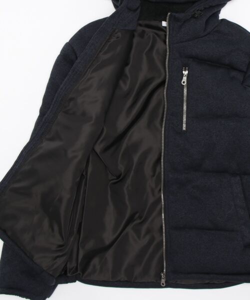 Right-on(ライトオン)の「ニットフリース中綿パーカー(ダウンジャケット/コート・メンズ・ネイビー/グレー・XL/M/L)」の4枚目の写真