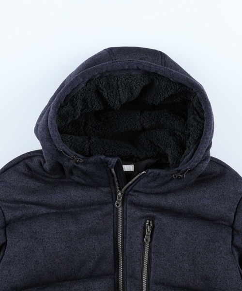 Right-on(ライトオン)の「ニットフリース中綿パーカー(ダウンジャケット/コート・メンズ・ネイビー/グレー・XL/M/L)」の9枚目の写真