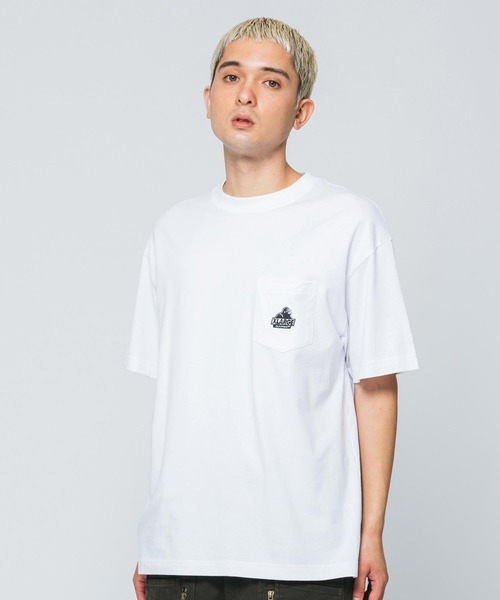 XLARGE（エクストララージ）の「MINI SLANTED OG LOGO S/S POCKET TEE（Tシャツ/カットソー・メンズ・グリーン/アッシュ/ホワイト/ネイビー/ブラック・XL/L/S/M）」の14枚目の写真