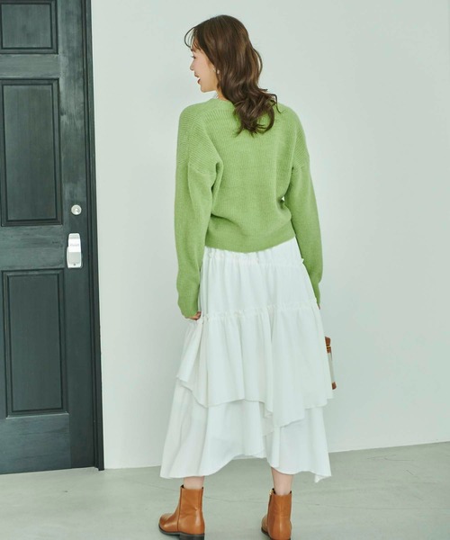 Edit Sheen（エディットシーン）の「ランダムティアードスカート（スカート・レディース・ホワイト/ブラック・M）」の16枚目の写真