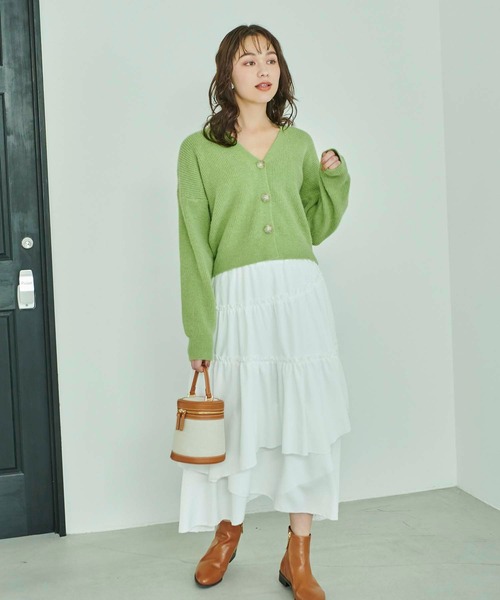 Edit Sheen（エディットシーン）の「ランダムティアードスカート（スカート・レディース・ホワイト/ブラック・M）」の15枚目の写真