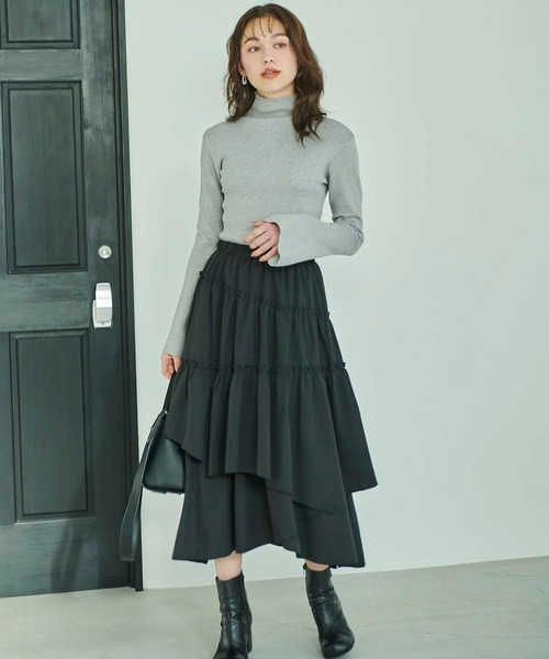 Edit Sheen（エディットシーン）の「ランダムティアードスカート（スカート・レディース・ホワイト/ブラック・M）」の3枚目の写真