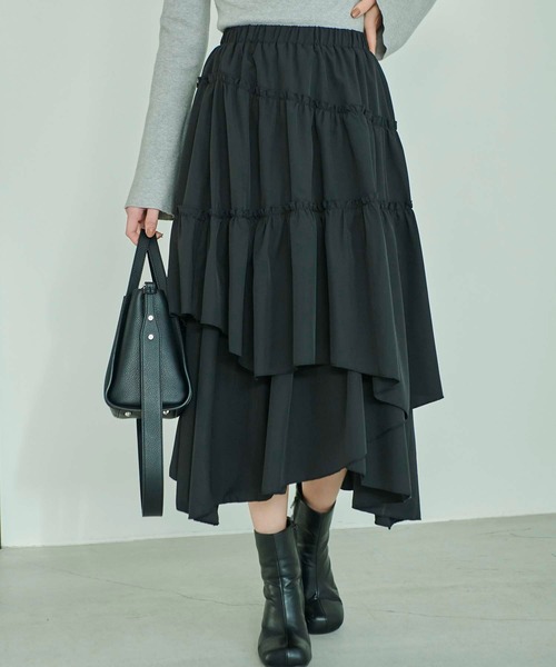 Edit Sheen（エディットシーン）の「ランダムティアードスカート（スカート・レディース・ホワイト/ブラック・M）」の13枚目の写真