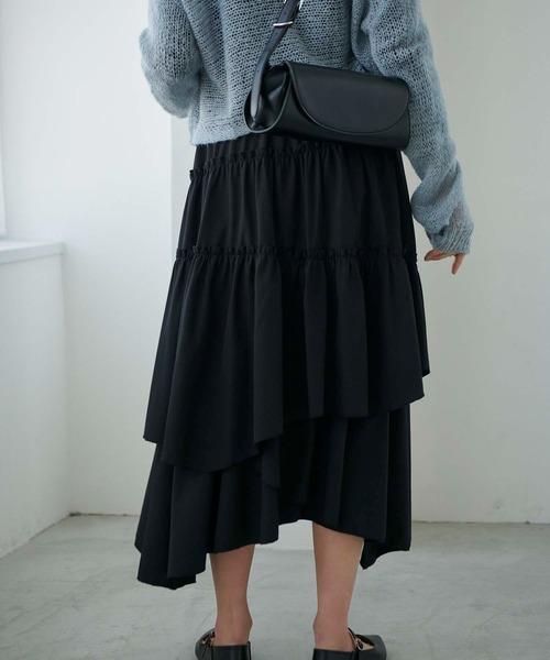 Edit Sheen（エディットシーン）の「ランダムティアードスカート（スカート・レディース・ホワイト/ブラック・M）」の9枚目の写真