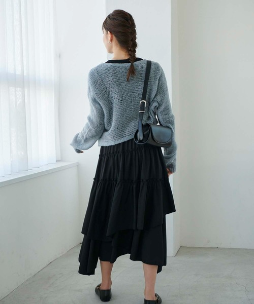 Edit Sheen（エディットシーン）の「ランダムティアードスカート（スカート・レディース・ホワイト/ブラック・M）」の12枚目の写真