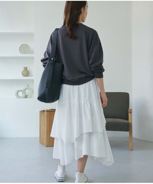 Edit Sheen（エディットシーン）の「ランダムティアードスカート（スカート・レディース・ホワイト/ブラック・M）」の8枚目の写真