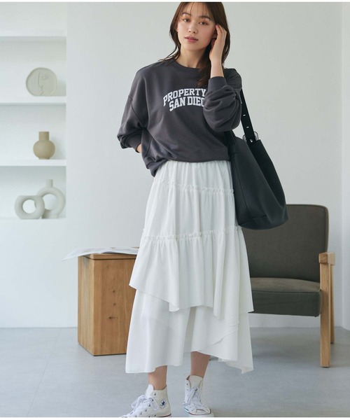 Edit Sheen（エディットシーン）の「ランダムティアードスカート（スカート・レディース・ホワイト/ブラック・M）」の7枚目の写真