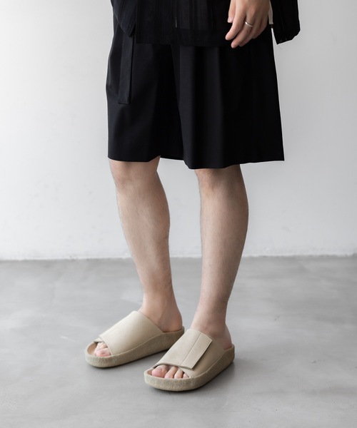 Suede Leather Sandal スエードレザーサンダル DEVIL&ZEUS - クロスストラップ コンフォート スエードレザー