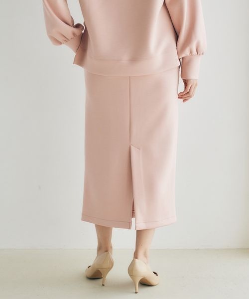 mysty woman（ミスティウーマン）の「【黒田真友香コラボ】スリットナロースカート 190966（スカート・レディース・ブラック/ピンクベージュ/オフホワイト・MEDIUM/LARGE）」の5枚目の写真