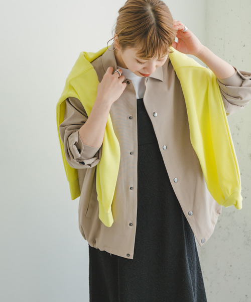 ITEMS URBANRESEARCH(アイテムズ アーバンリサーチ)の「総裏TRコーチジャケット(ブルゾン・メンズ・ブラック/ライトグレー/ベージュ・MEDIUM/LARGE)」の3枚目の写真