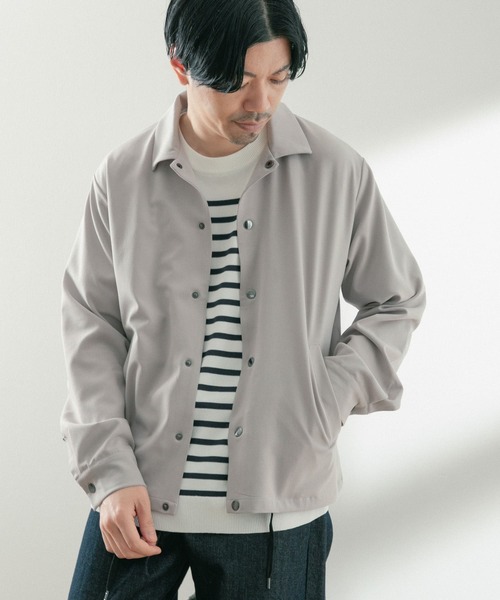 ITEMS URBANRESEARCH(アイテムズ アーバンリサーチ)の「総裏TRコーチジャケット(ブルゾン・メンズ・ブラック/ライトグレー/ベージュ・MEDIUM/LARGE)」の2枚目の写真