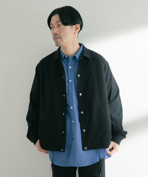 ITEMS URBANRESEARCH(アイテムズ アーバンリサーチ)の「総裏TRコーチジャケット(ブルゾン・メンズ・ブラック/ライトグレー/ベージュ・MEDIUM/LARGE)」の4枚目の写真